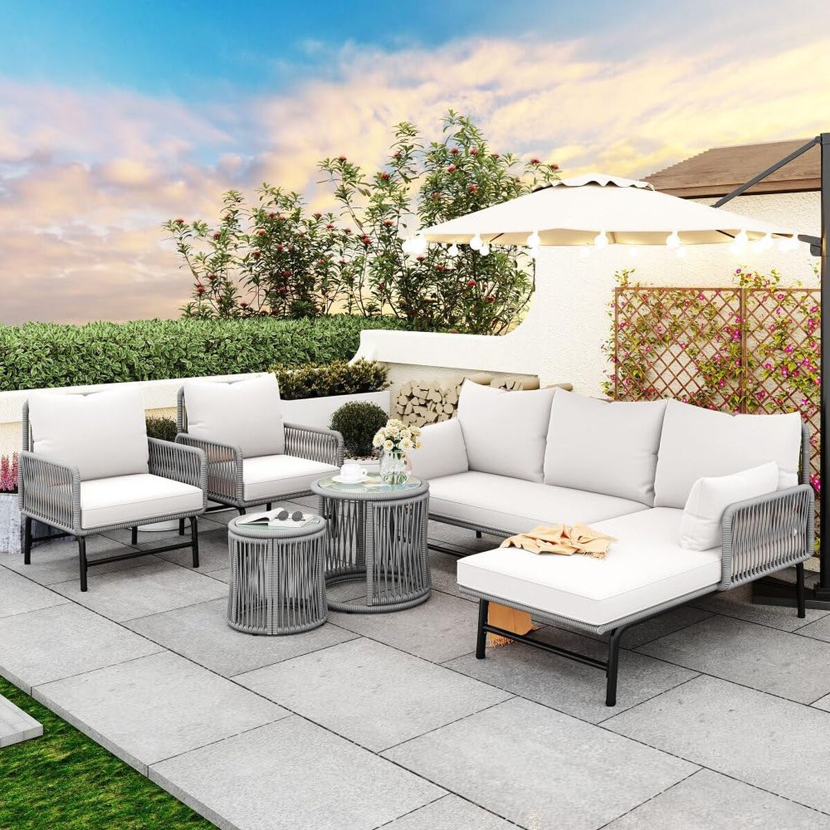Test : salon de jardin extérieur 5/6 personnes Grey, confort et élégance