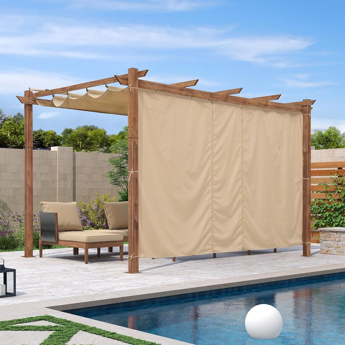 Test pergola Purple Leaf aluminium : élégante et fonctionnelle