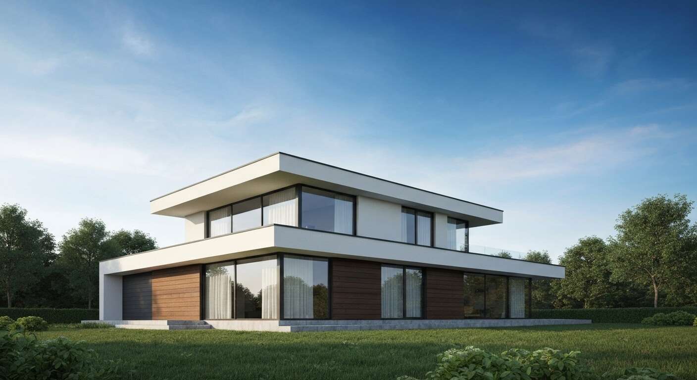 Aspect esth&eacute;tique et modernit&eacute; de la maison &agrave; toit plat