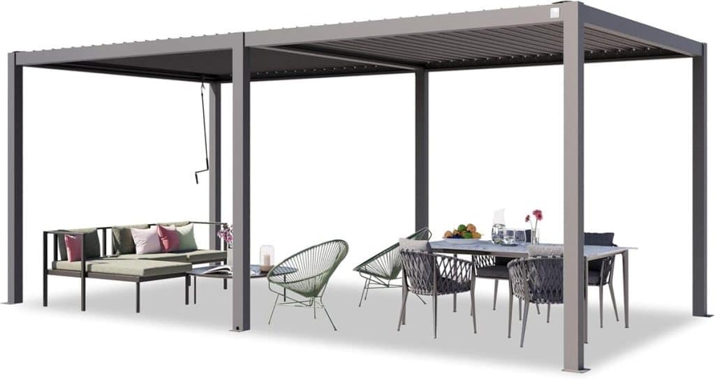 Test : pergola PRIMEYARD 3x6 m avec lames orientables