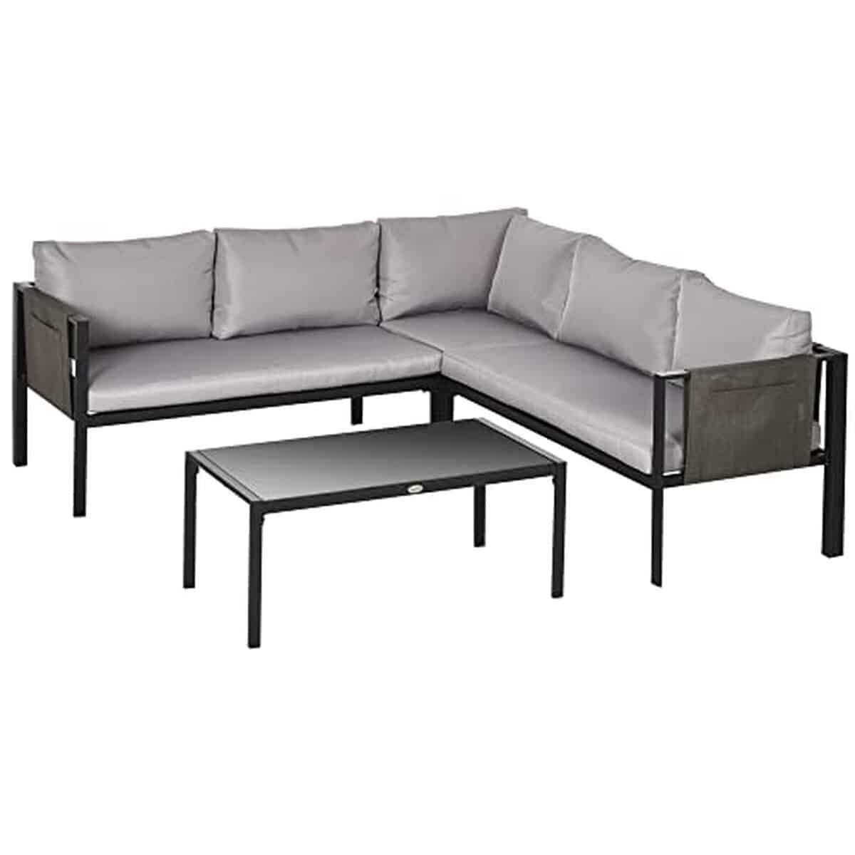 Test de l'ensemble de jardin Outsunny 4 pièces : élégance et confort