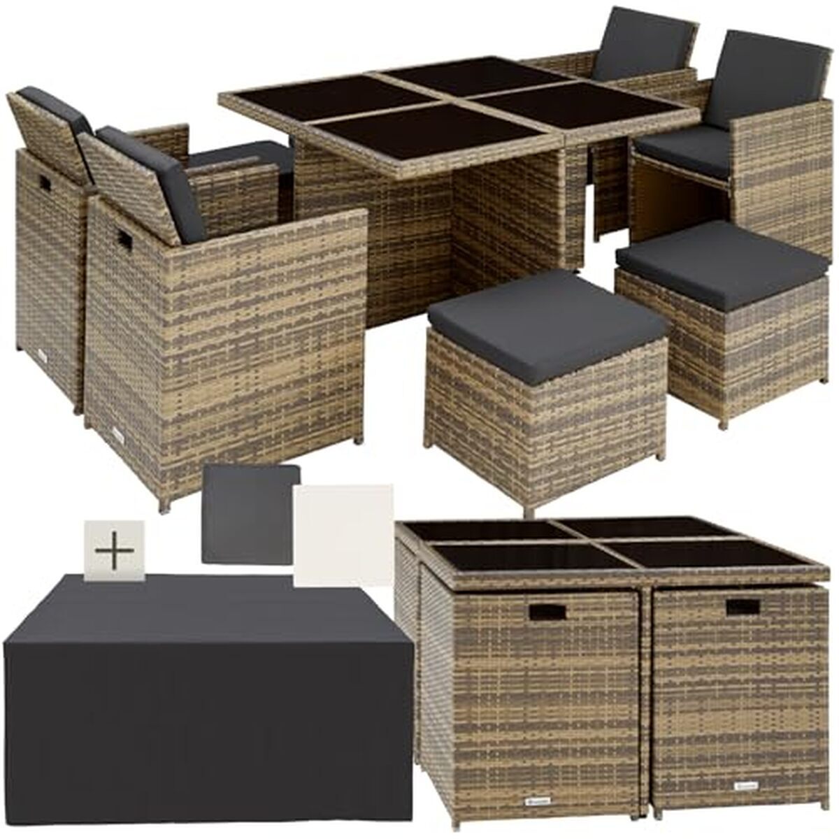 Test du salon de jardin TecTake : confort pour 8 personnes
