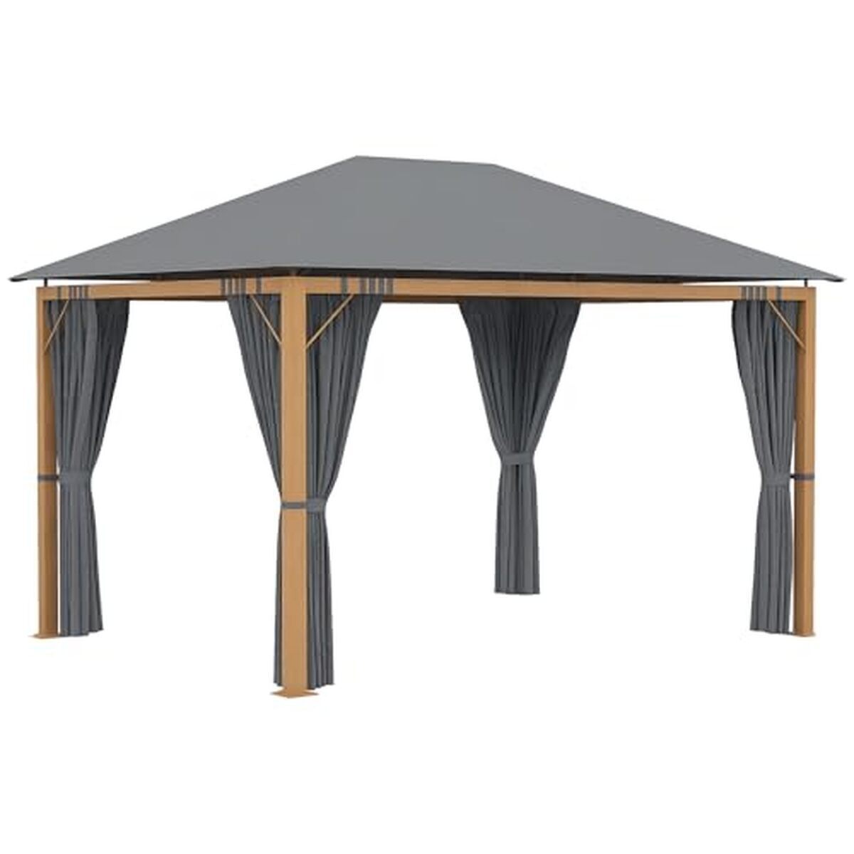 Test : tonnelle Outsunny aluminium 4x3 m avec rideaux