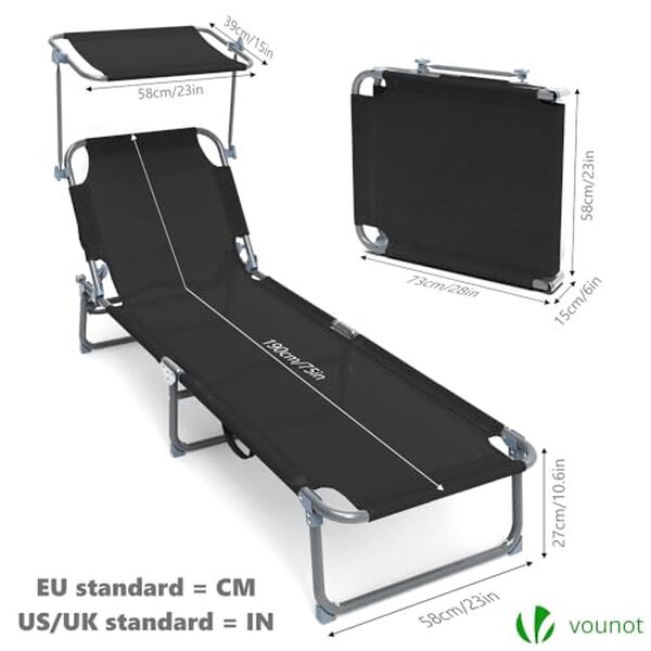 Découvrez notre test complet des chaises longues Vounot en textilène réglables avec pare-soleil pour un confort optimal et une élégance assurée dans votre jardin