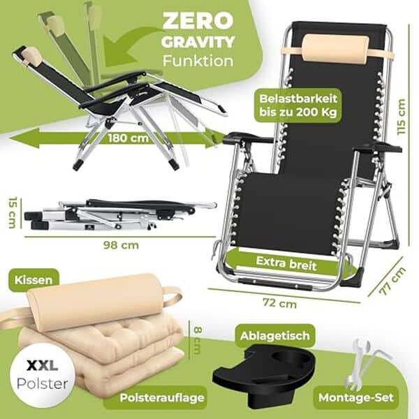 Découvrez notre test approfondi de la chaise longue pliante KESSER® en beige : un bain de soleil parfait pour votre confort et style.