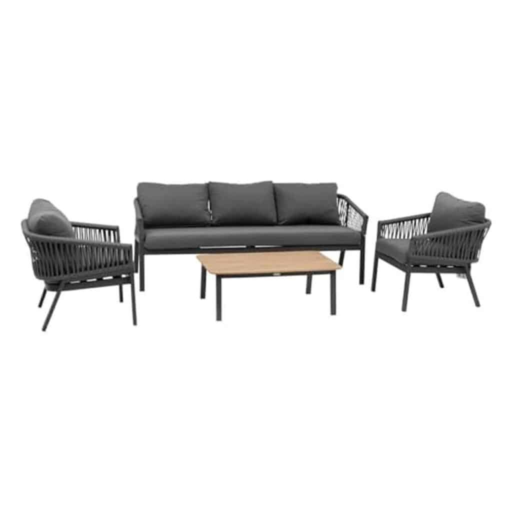 Avis sur le salon de jardin Hespéride oriengo 5 places en aluminium anthracite