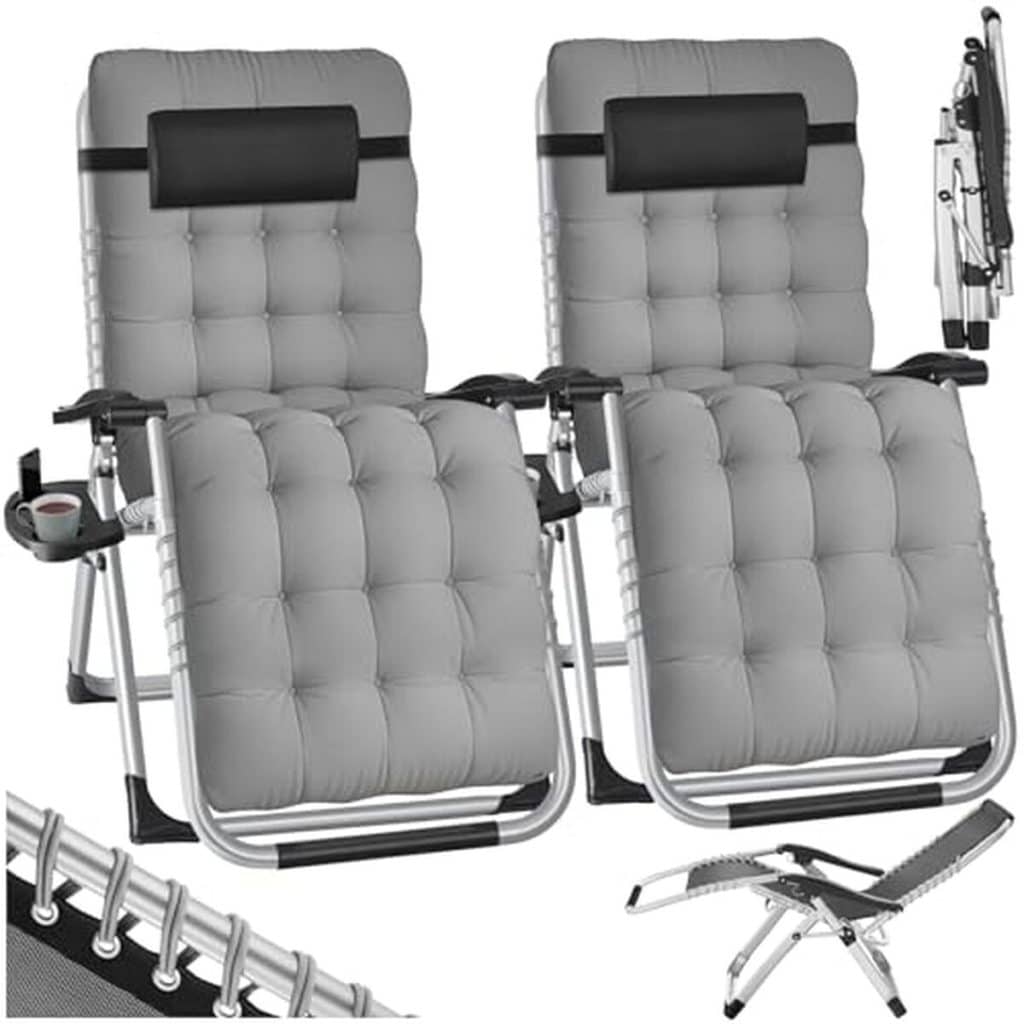 Test : fauteuils TecTake inclinables et pliables pour jardin